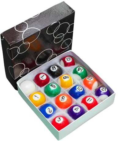 DXEHSEUY Set di 16 mini palline da biliardo per sport ricreativi domestici, 44 mm