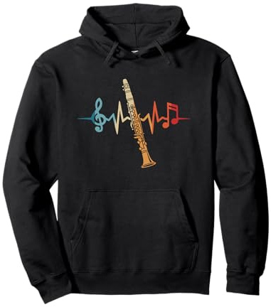 Clarinettiste Battement De Cœur Musicien Clarinette Sweat à Capuche