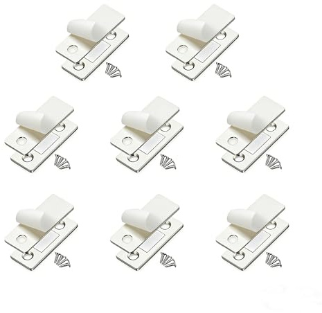 Wdmxszdq 8 Pack Magnetic Cabinet Door Catch, Quiet Strong Magnetic Catch for Cabinets, No Drill Adhesive Cabinet Door Magnets for Drawers & Sliding Doors,Value Pack ,Save More vs 4 Pack
