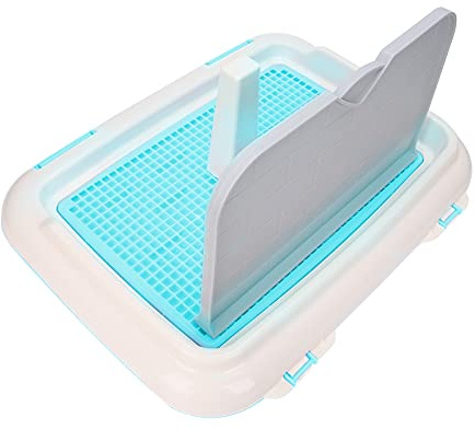 TOPINCN Inodoro para Mascotas con Poste Extraíble, Almohadilla de Entrenamiento Absorbente para Perros, Protege contra Infecciones, Fácil de Instalar, Perros Pequeños, Cachorros (Blue)