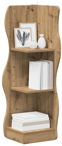vidaXL Hörnhylla Artisan-ek 34 x 33 x 102 cm Konstruerat trä