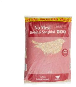 No Mess Robin & Songbird 12.6kg - Attracts A Wide Range Of Birds Including Tits, Robins & Songbirds - Suitable For Table, Ground & Feeder - High Energy With Suet Pellets