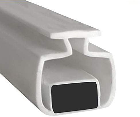 Magnetic Shower Seals for Channels | Sold in Pairs | Soft Flexible Folding White Rubber T with Magnet | Fits Into 11mm Channel | 2 Metres Long | MAG007