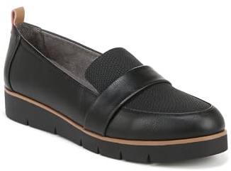 Dr. Scholl's Women's Webster Loafer, Black Patent/Microfiber, 7.5 UK