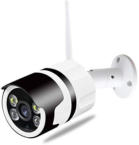 Jings Telecamera di Sicurezza per Esterni, 1080P Telecamera IP con rilevazione di Movimento Visione Notturna a Colori Sorveglianza di Metallo, Telecamera Wireless WiFi Impermeabile