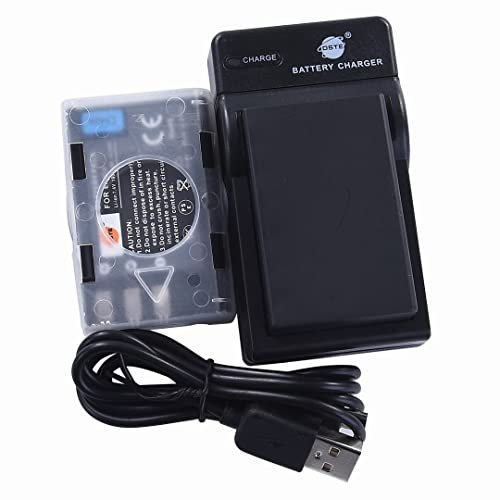 DSTE EN-EL9 ENEL9 EN-EL9A Batteria per fotocamera (2 pezzi) e caricatore compatibili con Nikon D40, D40x, D60, D3000, D5000