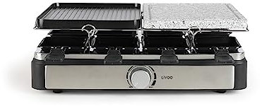 LIVOO DOC258 Aparato de raclette, Metal, Negro