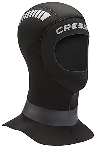 Cressi Orust Hood 5mm - Capucha de Buceo Unisex para Adultos, Negro/Plata