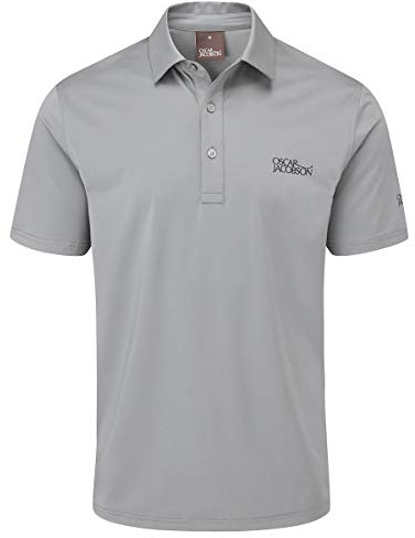 Oscar Jacobson Chap Tour Respirant Évacuation de l'humidité Polo, étain, S Homme