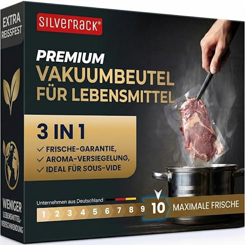 2x Vakuumierrolle 16 x 600 cm – BPA-frei, extra stark & reißfest – Robuste, langlebige Folienrolle für Vakuumierer – Passend für alle Vakuumiergeräte – Sous Vide, Gefriertruhe, Vorrat, Lebensmittel