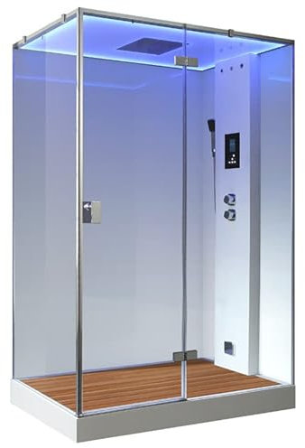 AWT Dampfdusche LD211F15 mit Duschtasse weiß/150x90/rechts