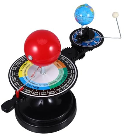 HEALEEP Solar System Three Sphere Model Educational Tool Realistic Sun Earth Moon Motion, Science Teaching Aid for Classroom and Preschool, Creative Outer Space Planetary Cognition Toy Kit