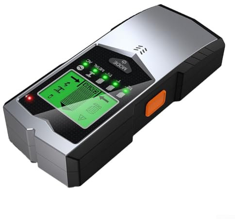 Scanner mural 5 en 1 et localisateur pour la détection de métaux, de goujons en bois et de câbles AC sous tension pour projets de bricolage