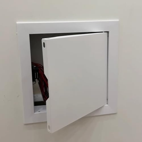Trappe de Visite Petit Panneau D'accès à la Plomberie de la Baignoire Panneau de Cloison Sèche, Porte D'accès Cachée pour Couvrir les Vannes D'eau / Pompes, Cadre en Aluminium et Panneau Galvanisé(Whi
