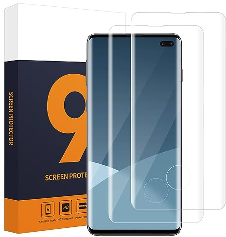 Carantee 2 Stück Schutzfolie für Panzerglas für Samsung Galaxy S10 Plus, 9H Härte Anti-Kratzer Ohne Luftblasen Anti-Staub Samsung S10 Plus Displayfolie, 3D Vollbildschirm Passgenau Displayschutzfolie