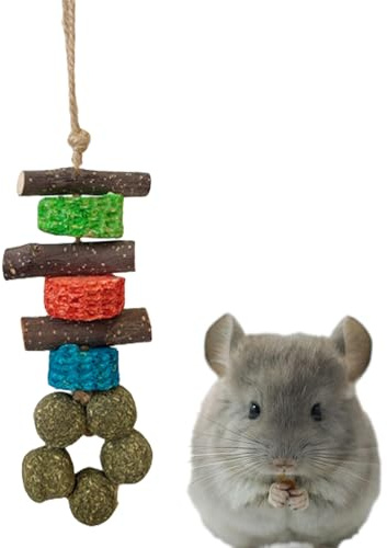 Giocattolo Da Masticare Con Gabbia Per Cricetolo, Massaggiagengive In Legno Per Roditori, Di Cura Orcale, Per Rettifica Naturali, Forniture Divertenti Per Animali Domestici |