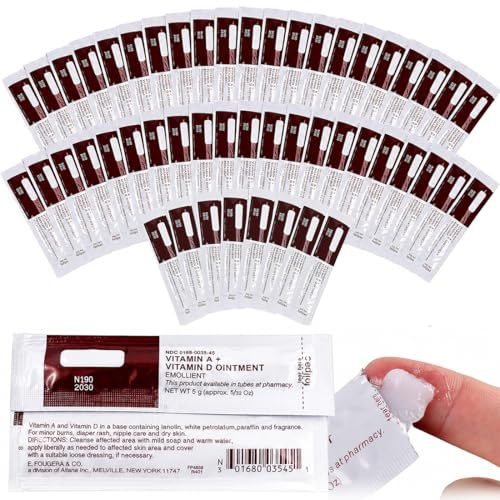 FCPEAG 50pcs Crema Anestetica Tatuaggi Forte,Gel Di Riparazione per Tatuaggi,Vitamina A & D,Microblading E Trucco Permanente,Idratante Doposcare,Unguento