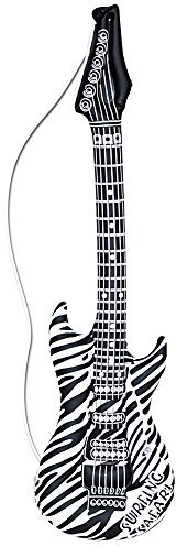 PARTY DISCOUNT NEU Gitarre Zebra, aufblasbar, 105 cm