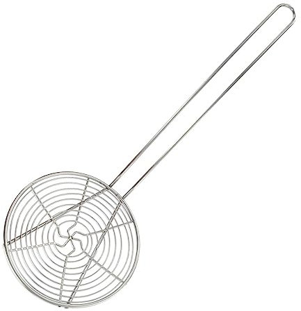 Fackelmann 0221650 Araignée de Cuisine, araignée, écumoire INOX, écumoire, Acier Inoxydable, Argenté, 14 x 41 cm