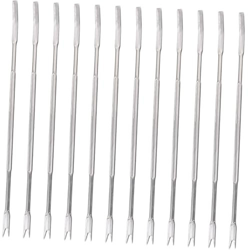 12PCS Acciaio Inox Crostacei Granchio Forks Nut Picks Strumenti di frutti di mare