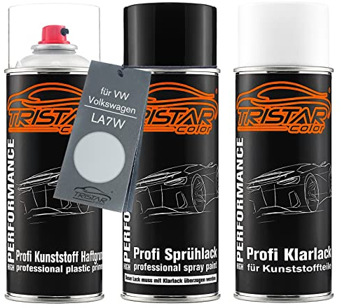 TRISTARcolor Billack sprayset för plast för VW LA7W Reflexsilber Metallic