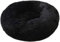 Aldenhoven Goods Hundebett Plüsch Rund Katzenbett Hundekissen Katzenkissen Donut Hundekörbchen (Schwarz, 40 cm)