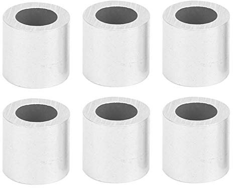 100 Stück Drahtseilhülsen Aluminium-Rundloch-Crimpschleife M6 Stahl Industriebedarf 6 mm