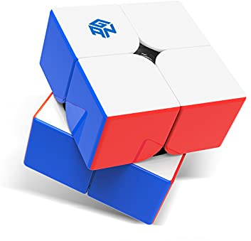 GAN 251M Air Zauberwürfel 2x2 Magnetischer Speedcube stickerlos 251 Mini Cube 48 Magnete Puzzle Spielzeug für Anfänger:innen (Matte Frosted-Oberfläche weißes Innenleben)