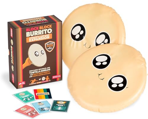 Exploding Kittens - Block Block Burrito - Expansión del Juego de Cartas de Dodgeball Throw Throw Burrito y Throw Throw Avocado