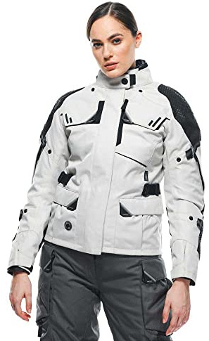 Dainese - Ladakh 3L D-Dry Lady Jacket, Chaqueta de Moto Touring Impermeable, Protectores de Hombro y Codo, 4 Estaciones, Chaqueta de Moto para Mujer, Vapor-Blue/Negro, 50