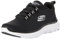Skechers Damen Flex Appeal 5.0 Low-Top-Sneaker, Schwarzes Netzgewebe, weißer Rand, 36 EU
