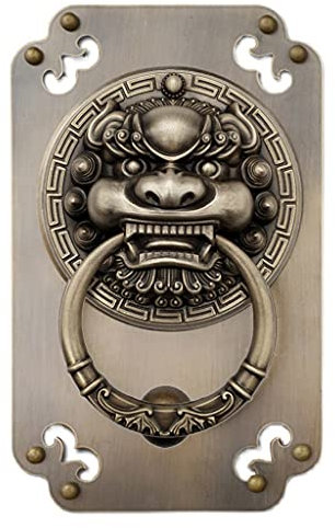Dörrknacka I Mässing Slagplåt Lejon Dörrknackare Dörrklappare For Ytterdörr Unik Dörrknackare (Color : Bronze, S : 20 * 30cm)