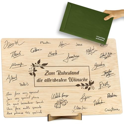 CONTRAXT Ruhestandskarte eller underskott av holz. Originelle Glückwünsche zur pensionärer för Kollegen, kockar, vänner, lehrer, pensionärer för män och kvinnor (Ruhestand)