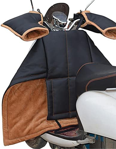 Sanfly Couvre-Jambes pour Scooters, Protection Contre la Pluie, Le Vent et Le Froid, Couverture de Moto, genouillère, Couvre-Jambes, Couette d'hiver avec Manches de poignée