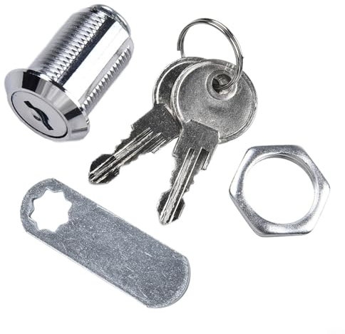 Set di serrature a camma in lega di zinco con 2 chiavi per armadietti e cassetti in metallo, scatola per documenti, cassetta postale, sistema di archiviazione di sicurezza