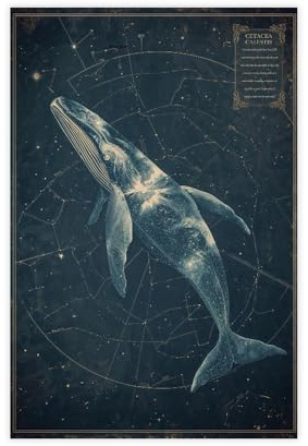 BKHJSASU Póster de astronomía vintage en lienzo, póster decorativo para pared, pinturas para sala de estar, dormitorio, decoración de 12 x 18 pulgadas (30 x 45 cm)