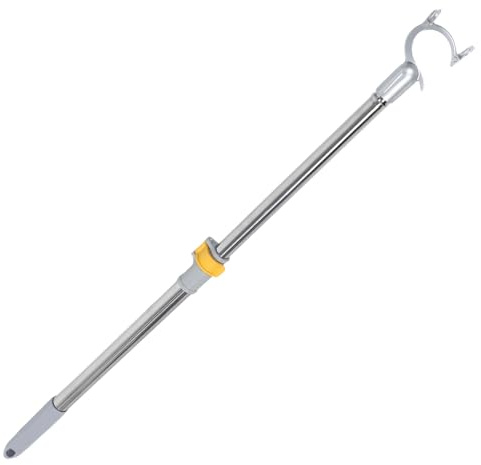 TOYANDONA Asta Stendibiancheria Telescopica Regolabile in Acciaio Resistente 53-78 CM Bastone per Abiti Allungabile Finitura Liscia Supporto per Asciugatura in Casa Balcone e Armadio