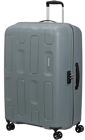 American Tourister Ellipso - Grande Valise Rigide 79 cm, Valise Légère avec 4 Roues, Serrure TSA, Valise d'Enregistrement 104L - 3.80 KG - Gris (Charcoal Grey)