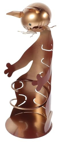 Cat Shaped Metal Wine Rack, Iron Sculpture Holder for Home Decor | Handmade Carved Design, Environmental Paint Finish, Funny Humorous Style, Suitable for Restaurant Indoor Decoration