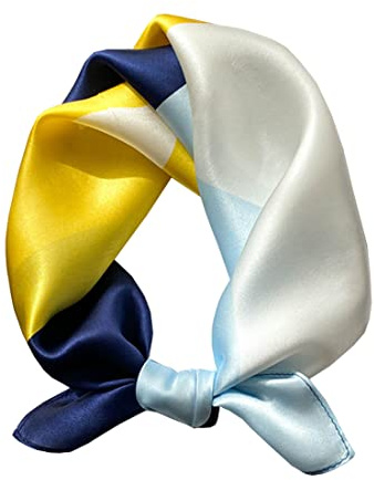 Ecroon Sciarpa di 100% Seta da Donna Foulards in raso di seta Quadrato Seta Sciarpe Quadrato in Seta Donna Foulard Satinato Fazzoletto