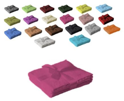 EXKLUSIV HEIMTEXTIL Handtuchserie im Set mit Schleife Marke Seiftuch 4er Set 30 x 30 cm Pink