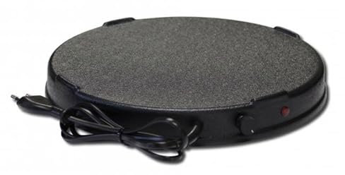 eivolution Tränkenwärmer mit Thermostat | Ø 20 cm | Stromsparende Heizplatte für Hühnertränken & Wachteltränken | Exakte Temperaturregelung | mit Anti-Rutsch Leisten