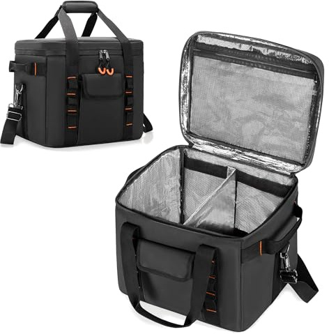 Trunab Travel Carrying Bag Compatible with Jackery Explorer 300/300 Plus/500/1000/1000 Pro Portable Power Station Bag with Adjustable Dividers Compartment for Charging Cable and Accessories.