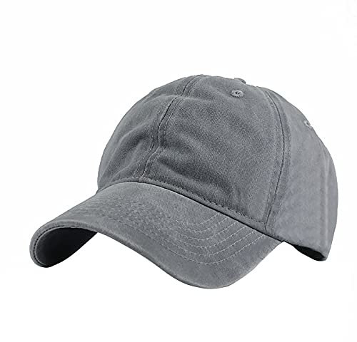 Unisex-Cap | Vintage Tactical Basecap Cap Damen/Herren Einfarbig Baseballkappe Sommer Schirmmütze Sport Baseball Caps Für Herren Damen Cool Cap Baseballmütze Männer (20 Grau, One Size) F2