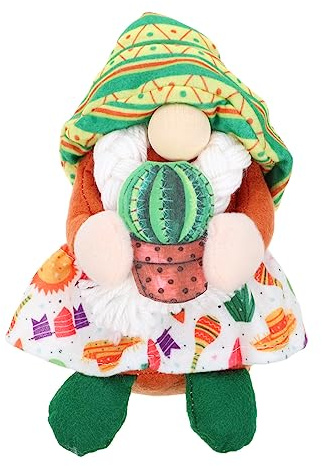 Alipis Unique Gnome Figurine Home Ornament Carnival Old Doll Mexican Style Dwarf Ornament for Decor