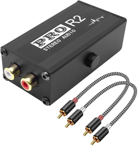 XMSJSIY RCA Noise Filter für Auto Audio Ground Loop Isolator 2-Kanal Hum Eliminator PRO AV HiFi Stereo Audio Isolator Filter mit RCA Kabel Audio Signal Noise Reducer für Home Stereo System