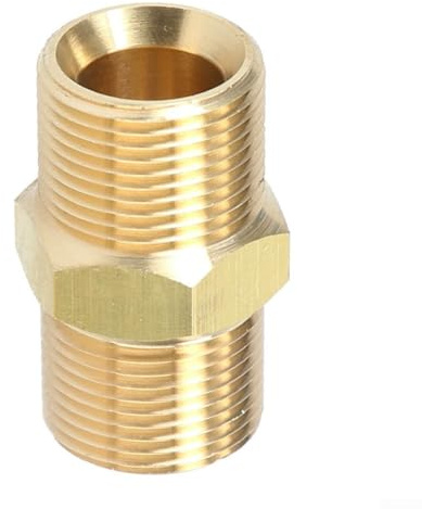 Connettore per tubo flessibile ad alta pressione M22 x 1 5 adattatore filettato maschio a doppio nipplo per sistemi di idropulitrici a o Kranzle (senza manicotto in plastica)