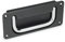 Ganter Normelemente | Schalen-Klappgriffe - GN 425.8-120-CR-SW-A | Klappgriff Stahl verchromt | Griffschale Zink-Druckguss kunststoffbeschichtet | 1 Stück