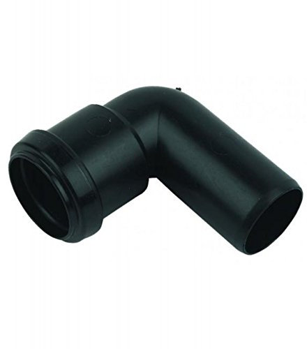 FLOPLAST 40mm Black Pushfit Waste Pipe Conversion Bend - Bag of 2