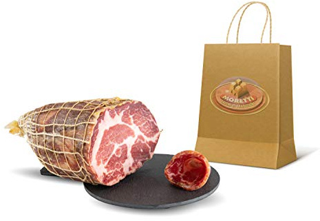 Moretti® Capocollo Stagionato Dolce | 750g/900g Sottovuoto | Salame Tipico Calabrese |Coppa Essiccata Artigianale | Prodotto In Calabria (Dolce)